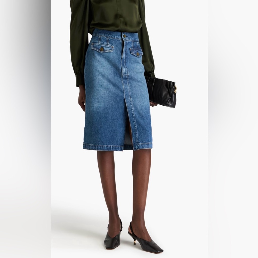 Frame Denim Vent Fromt Skirt